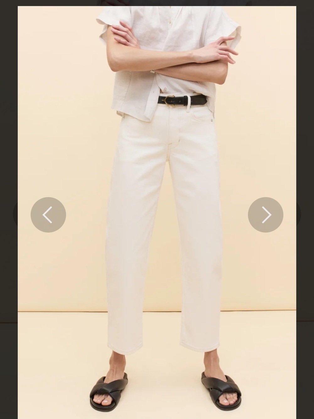 NWOT AYR Knockout Jeans, Crème Soda, 27